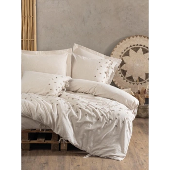 Cotton Keten Çift Kişilik Nev Takımı Arie