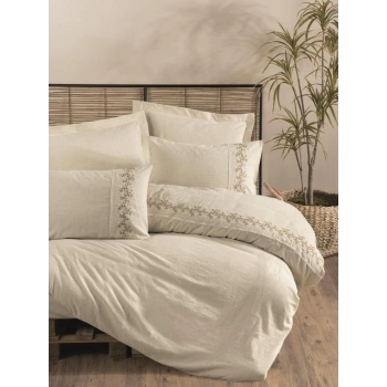 Cotton Keten Çift Kişilik Nev Takımı Darian