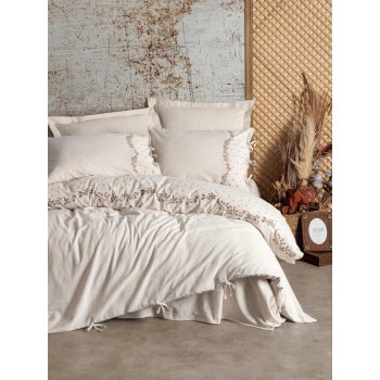 Cotton Keten Çift Kişilik Nev Takımı Pelias