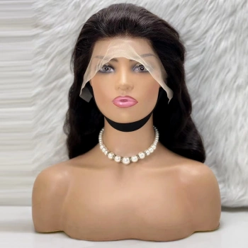 Dalgalı Front Lace Gerçek Tül Peruk / Doğal / 70/75cm