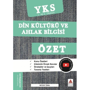 Delta TYT AYT Din Kültürü ve Ahlak Bilgisi Özet YKS 1. ve 2. Oturum (Yeni)
