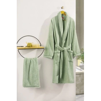 Deluxe Single Bornoz Seti Yeşil 8680108056691