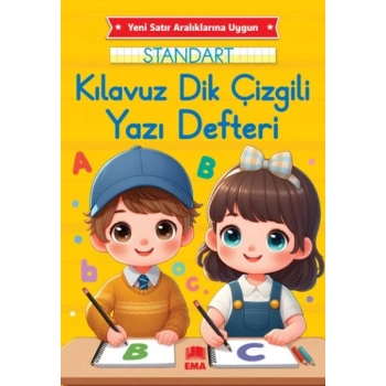 Dik Temel Harflerle Standart Renkli Kareli Yazı Defteri