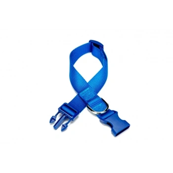 Dokuma Köpek Boyun Tasması 1,5 cm x 25-40 cm Mavi 15 kg