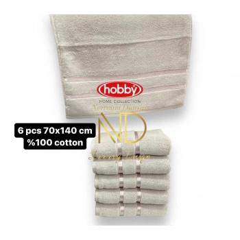 Açık Lila 50x90 6lı Havlu Seti