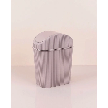 Döner Kapaklı Mini Çöp Kovası 2.5 LT - Krem