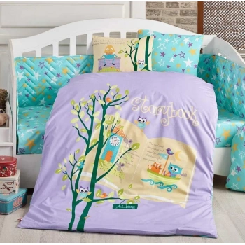 Dream Clock Lila Poplin Bebek Nev Takımı