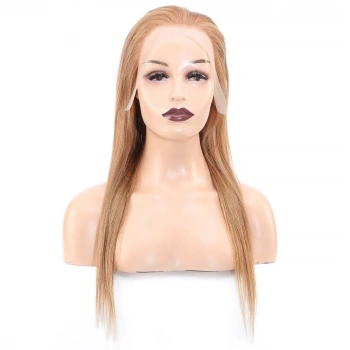 Düz Front Lace Gerçek Tül Peruk / Kumral / 60/65cm