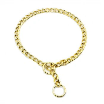 Eğitim Serisi Zincirli Köpek Boyun Tasması 3,5x55 cm - Gold