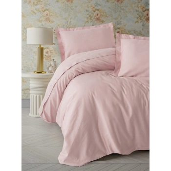 Elegant Pudra Çift Kişilik Saten Nev Takımı