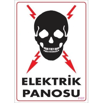 Elektrik Panosu Uyarı Levhası 25x35 KOD:1107