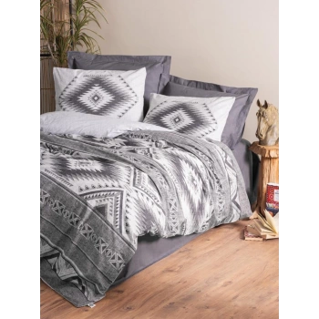 Etnich Nev Takımı Çift Kişilik Delos Antrasit