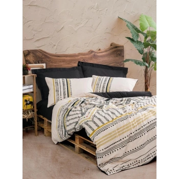 Etnich Nev Takımı Çift Kişilik Elvira Siyah