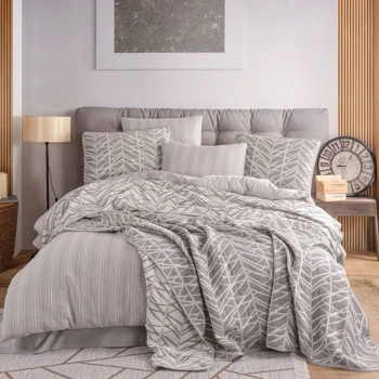 Exclusive İpliği Boyalı Çeyiz Seti - Gri