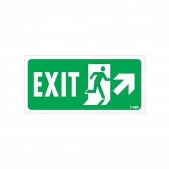 Exit Sağ Yukarı Uyarı Levhası 17,5x25 KOD:959