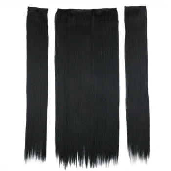 Fiber Sentetik Düz Yarım Ay + 2 Yan Çıt Çıt / Siyah