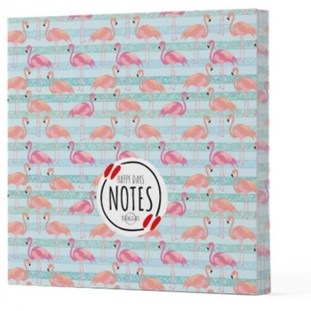 Flamingo 1 - Çizgisiz Yan Boyamalı Defter