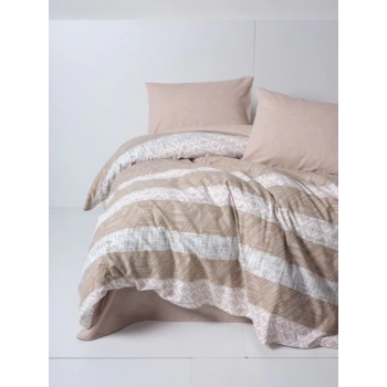 Flanel Nev Takımı Çift Kişilik Arrow Krem