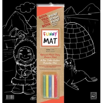 Funny Mat Black Kutup (Tebeşirli)