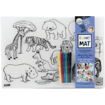 Funny Mat - Evcil Hayvanlar Ve Vahşi Hayvanlar 6Lı Kalem Hediyeli 30 x 40 cm