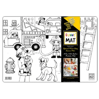 Funny Mat- İtfaiyeler - 33,5x48cm