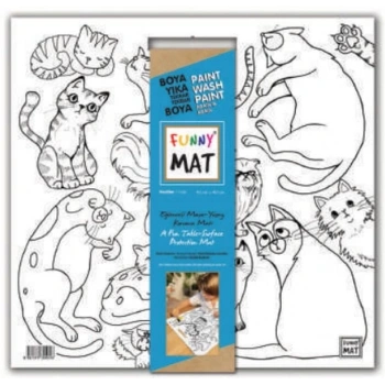 Funny Mat - Kediler 40x40cm