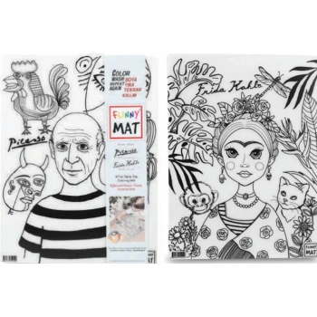 Funny Mat -  Pıcasso Ve Frıda Kahlo 25 X 35 Cm