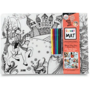 Funny Mat - Prens & Prenses Ve Dansçılar 6Lı Kalem Hediyeli 30 x 40 cm