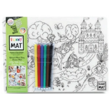 Funny Mat - Prenses Ve Oyun Bahçesi 6Lı Kalem Hediyeli 25 x 35 cm