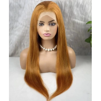 Gerçek Front Lace Tül Peruk / Düz / Bakır 70/75cm