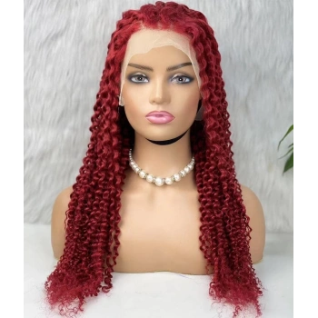 Gerçek Front Lace Tül Peruk / Kabarık Afro / Kızıl 70/75cm