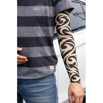 Giyilebilir Kol Dövmesi Çorap Dövme 3D Baskılı Kol Bacak Dövme 2 Adet Model 14