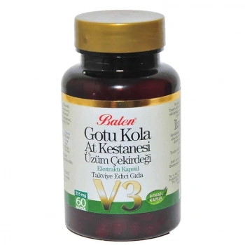 Gotu Kola At Kestanesi Üzüm Çekirdeği Ekstratı V3 60 Kapsül