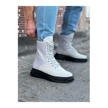 Gri Kömür Süet Uzun Bağcıklı  Bot