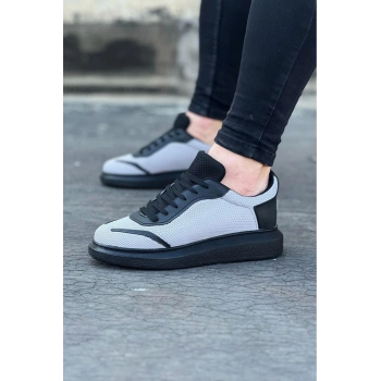 Gri Siyah Triko Erkek Casual Ayakkabı