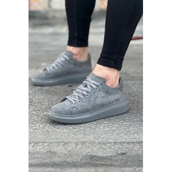 Gri Süet Günlük Erkek Casual Ayakkabı