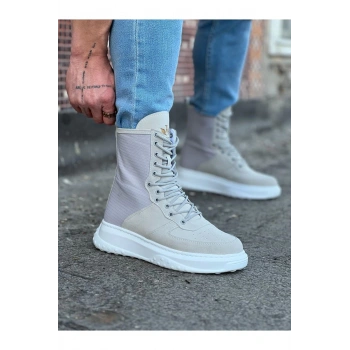 Gri Süet Uzun Bağcıklı  Bot