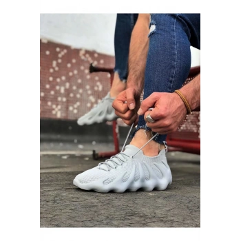 Gri Triko Sargı Taban Casual Erkek Ayakkabı