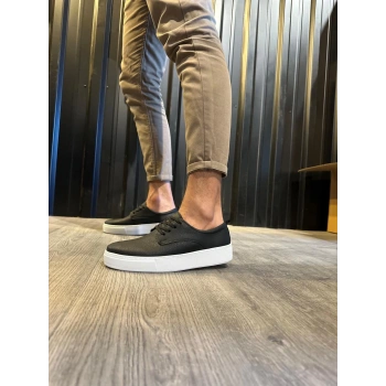 Günlük Ayakkabı  Siyah (Beyaz Taban)