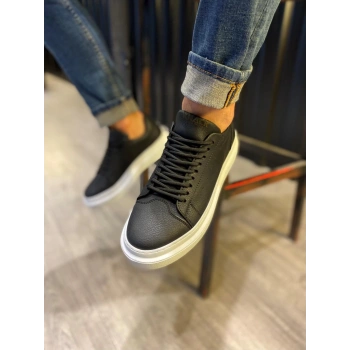 Günlük Ayakkabı  Siyah (Beyaz Taban)