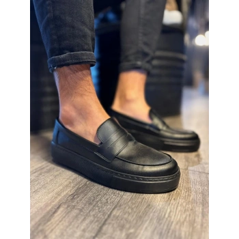 Günlük Klasik Ayakkabı  Siyah (Siyah Taban)