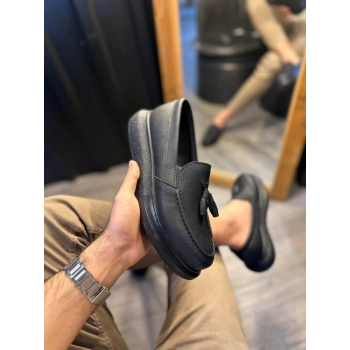 Günlük Spor Klasik Ayakkabı  Siyah (Siyah Taban)