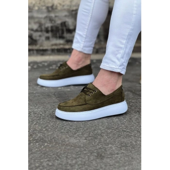 Haki Süet Ortopedik Taban Erkek Casual Ayakkabı