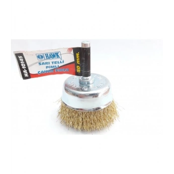 HA10145 Pimli Sarı Tel Çanak Fırça 50 mm