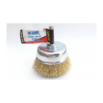 HA10147 Pimli Sarı Tel Çanak Fırça 65 mm