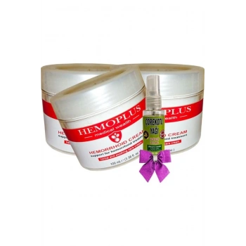Hemoplus Bakım Kremi 100 ml x 3 adet + Çörek Otu Yağı 30 ml