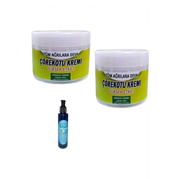 Hintohu Çörek Otu Kremi 100 ml x 2 Adet / Rekza Çilekli Vücut Masaj Bakım Yağı 125 ml