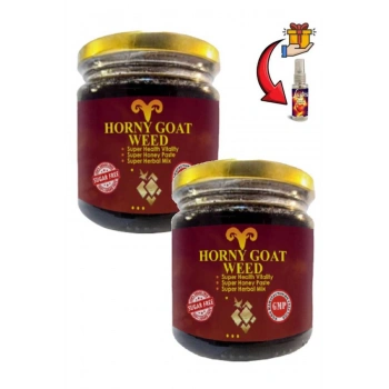 Horny Goat Weed Erkeklere Performansa Yeni Güçlü Destek Takviyesi 240 gr x 2 ad+Lustra Masaj Yağı