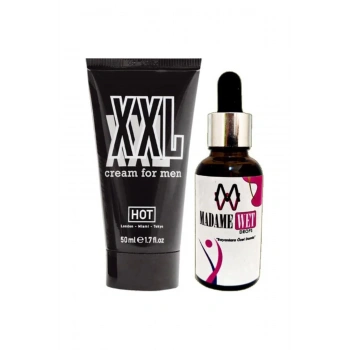 Hotxxl 50 ml Erkeklere Çap Boy Krem + Yanında 1 Şişe Madamewet Kadını Içecek