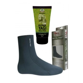 İbni Sina Kas İskelet Artrit Kuyruk Yağı Masaj Kremi 50 ml Su ve Isı geçirmeyen Mest Çorap (S)